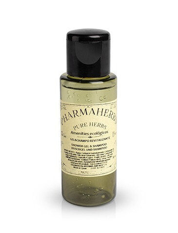 Duschgel/ Shampoo mit Eisenkraut- und frischem Lavendelduft Flasche 30 ml - 400 Stück