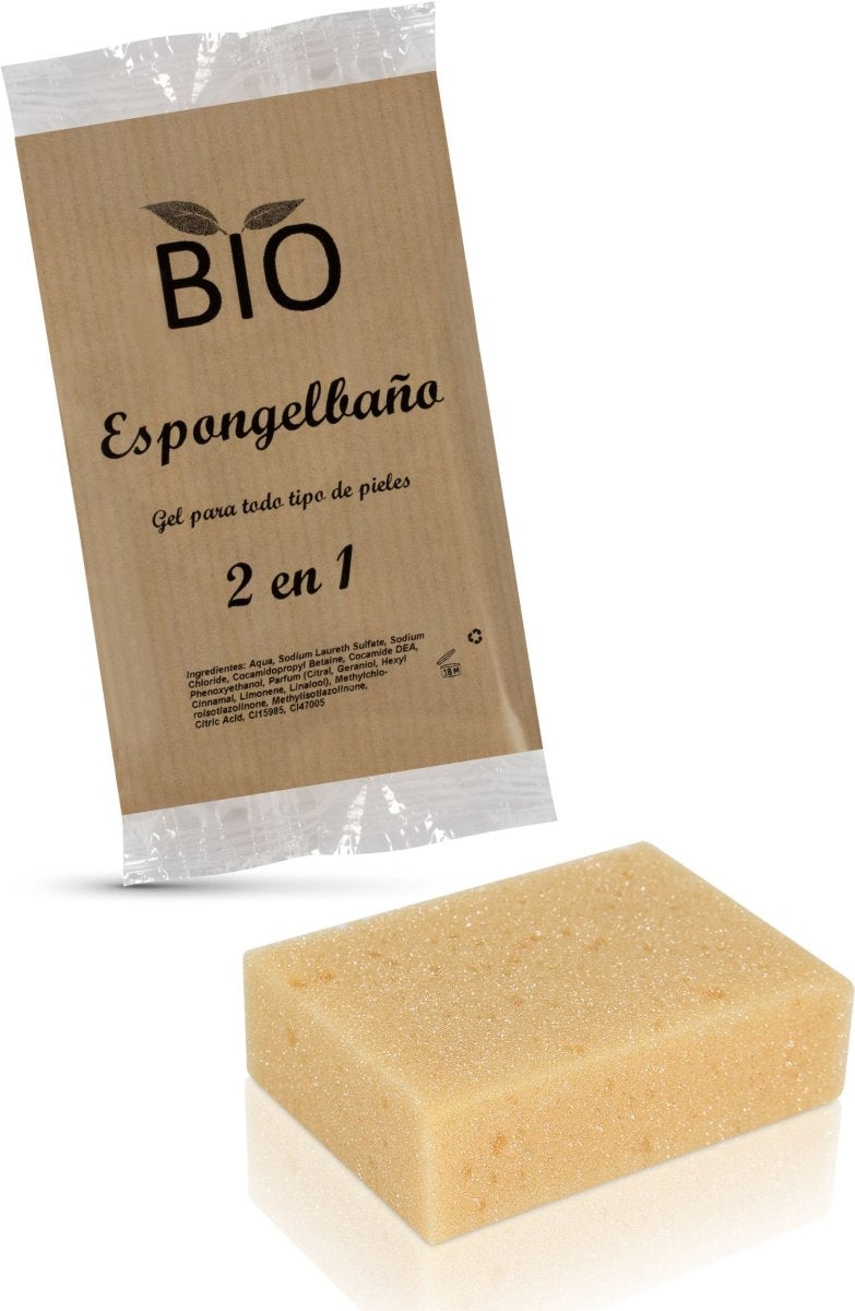 Schwamm mit integriertem Duschgel. Hygienisch verpackt - 180 Stück