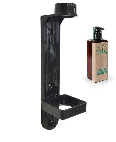 Schwarze quadratische Wandhalterung für Think Green 300ml Flasche (Flasche nicht enthalten)