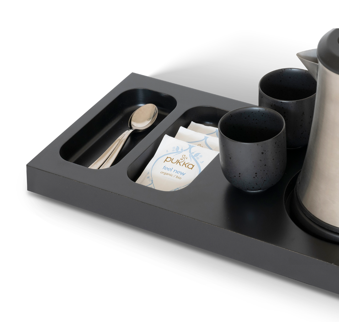 Xanthic Willkommenstablett klein 42x20cm | Schwarz