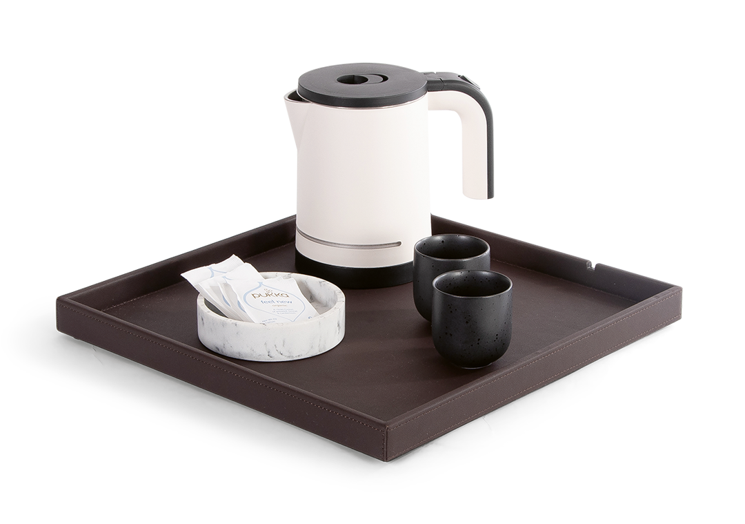 Willkommenstablett quadratisch 38x38cm| Klassik