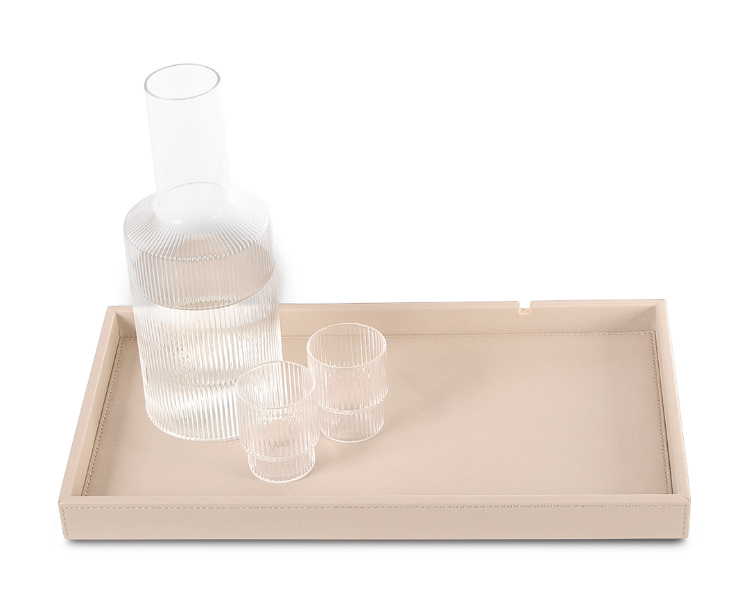 Willkommenstablett rechteckig 21x38,5xcm | Natürlich