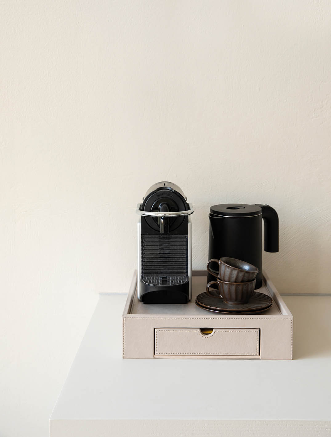 Premium Willkommenstablett inkl. Mehrzweckschublade | Natürlich