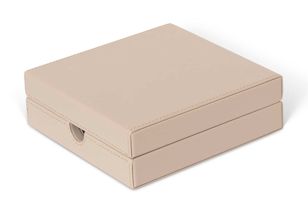 Sachethalter mit Deckel 17x17,5cm | Natur