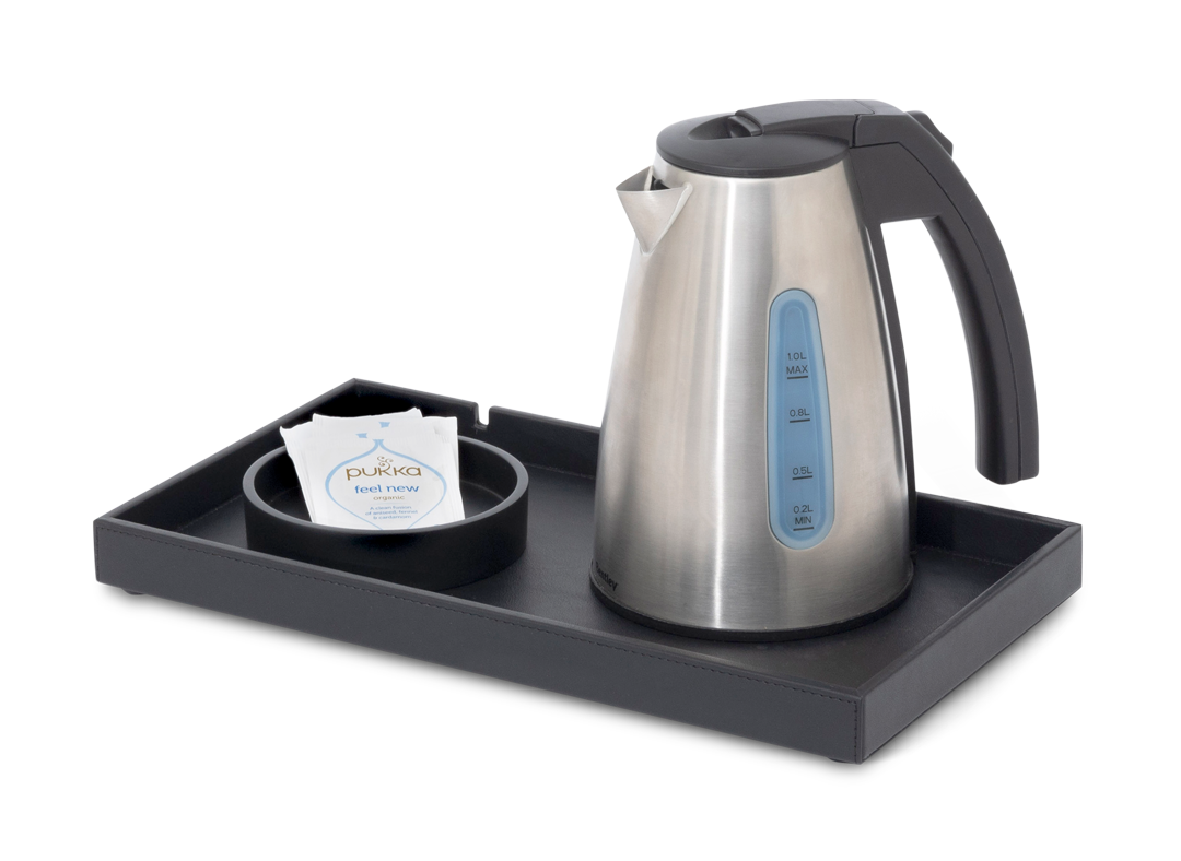 Willkommenstablett rechteckig 21x38,5cm | Schwarz