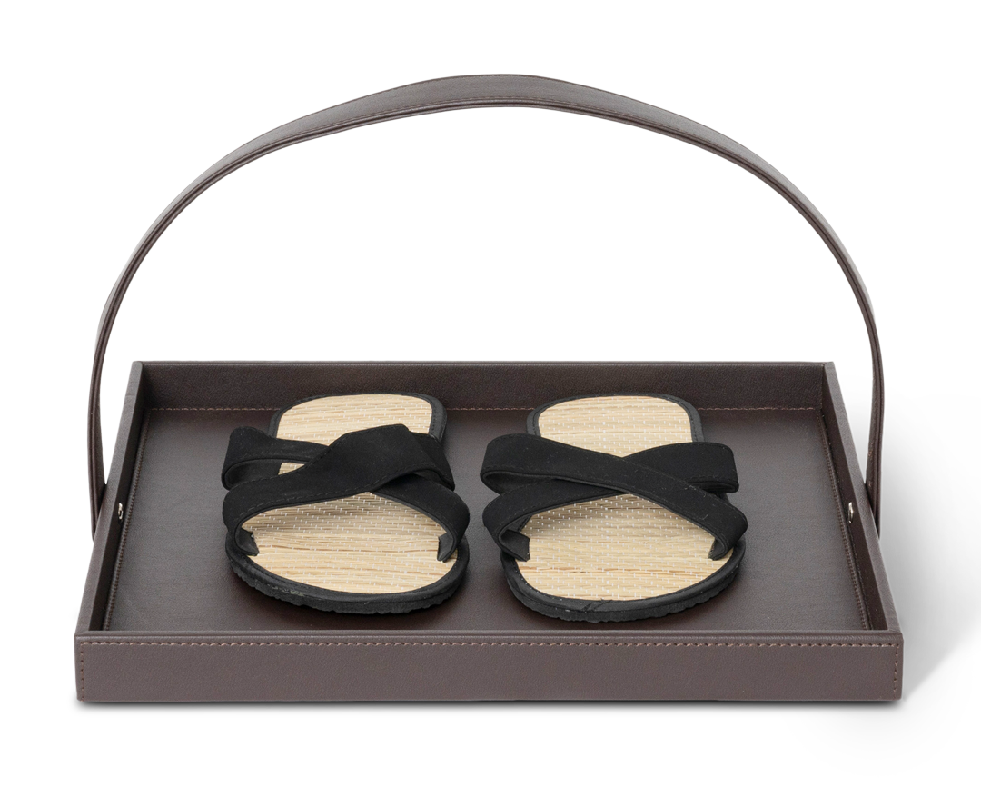 Hotel-Tablett für Hausschuhe | Klassik