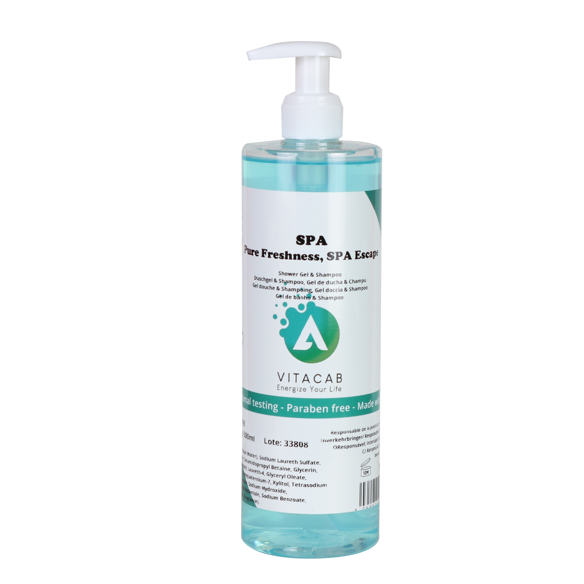 Vitacab - Shampoo/ Duschgel 2in1 SPA 500ml Seifenspender | 12 Stück