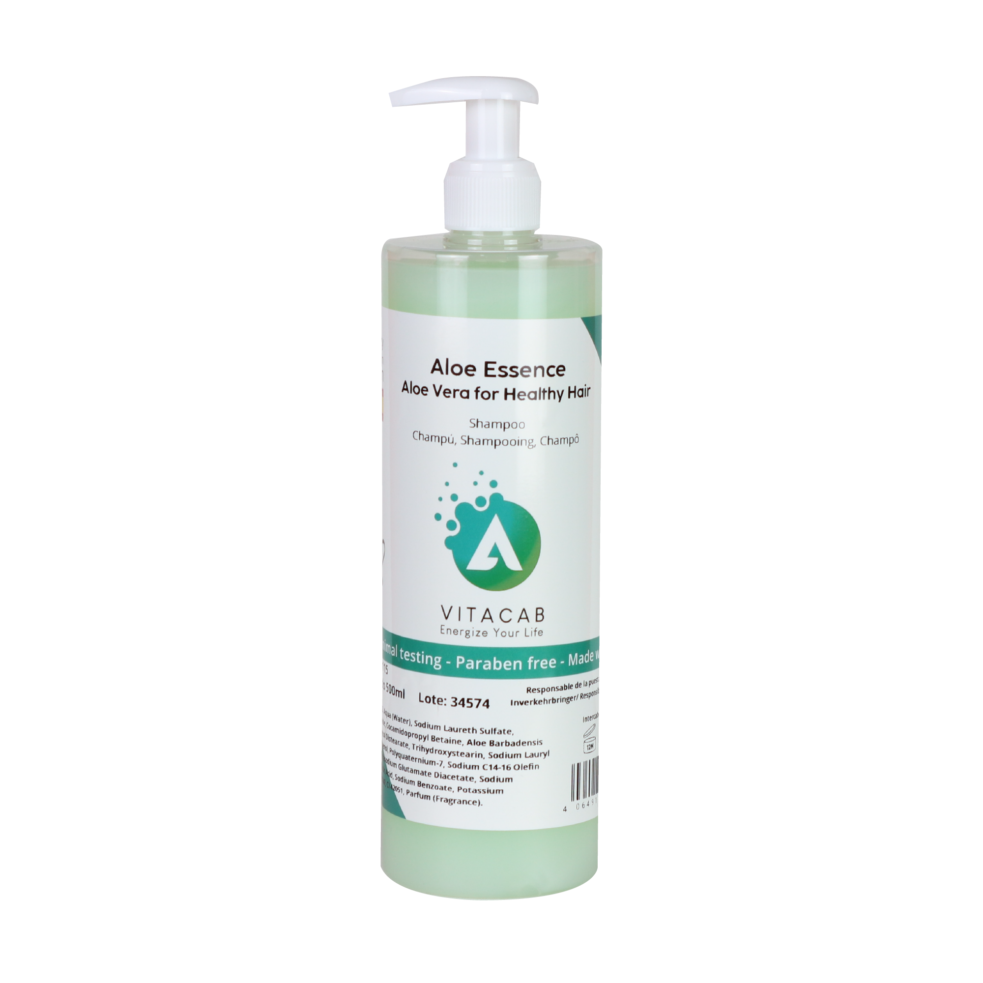 Vitacab - Shampoo Aloe Essence 500ml Seifenspender | 12 Stück