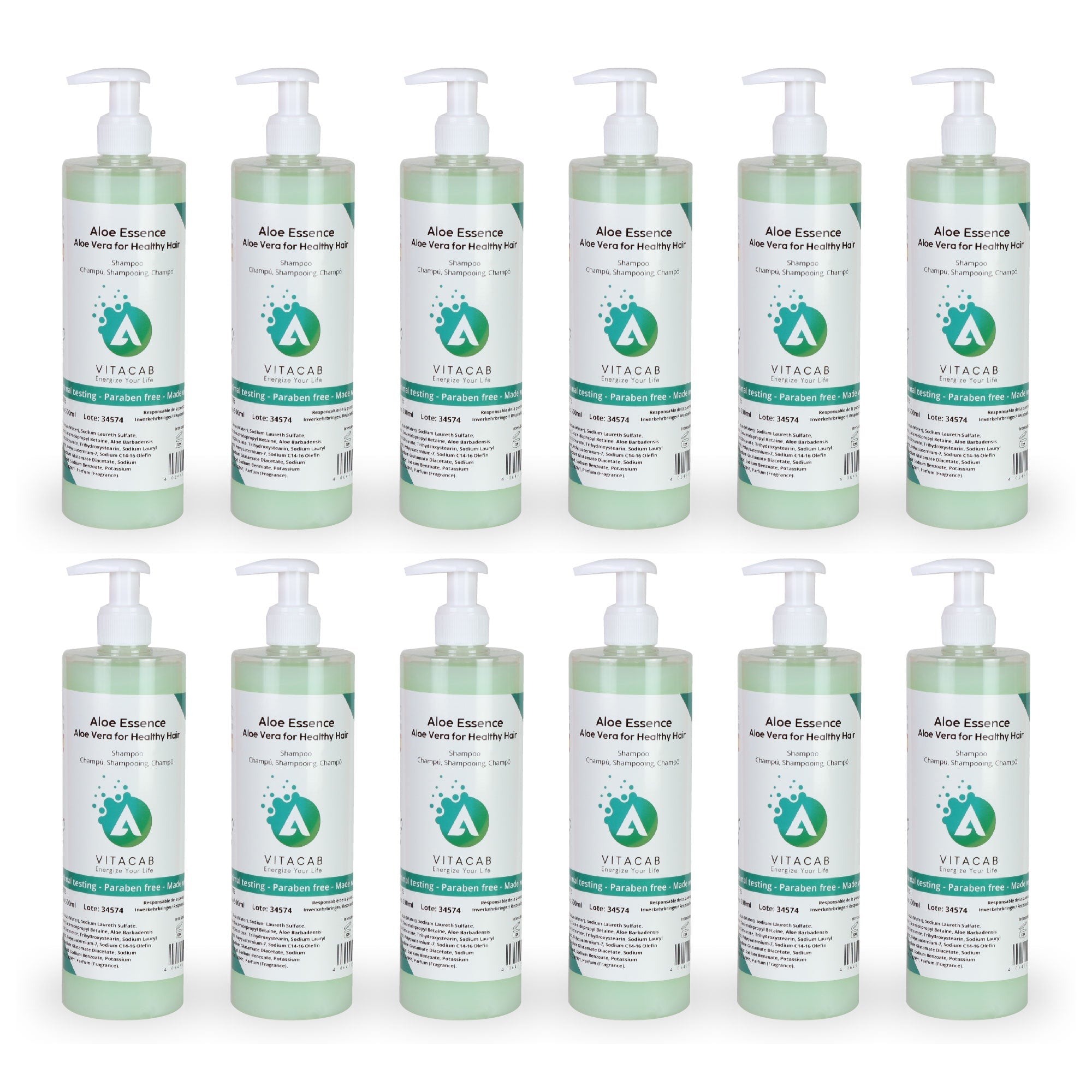 Vitacab - Shampoo Aloe Essence 500ml Seifenspender | 12 Stück