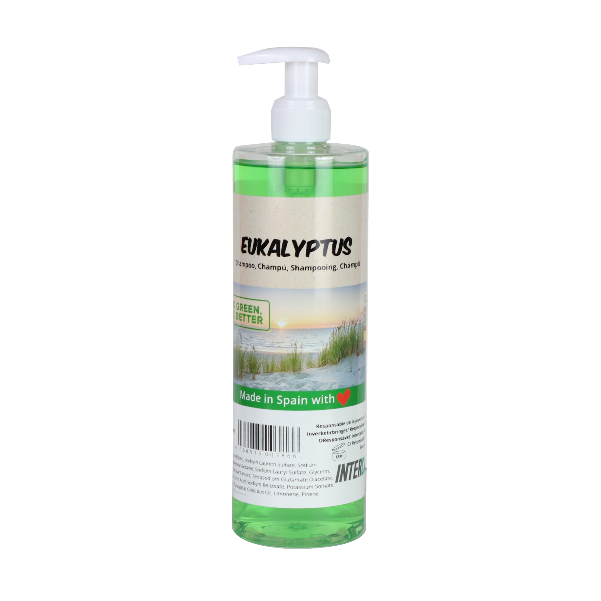 Intercabo - Shampoo Eukalyptus Spender 500 ml | 12 Stück