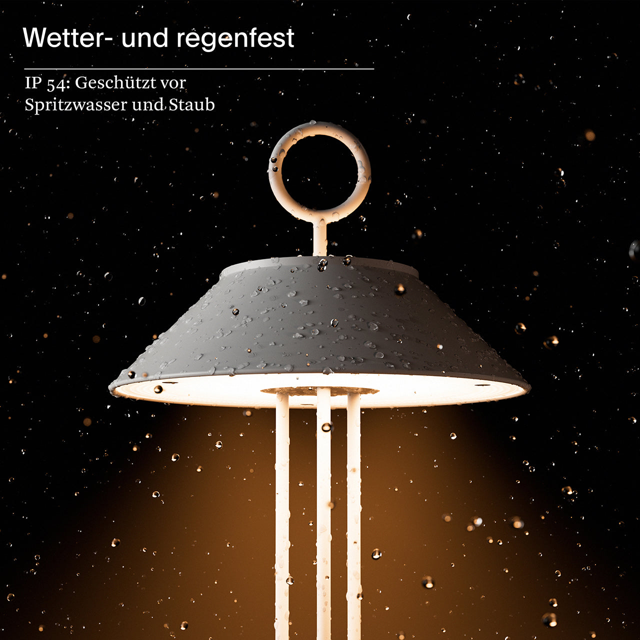 Akku-Tischleuchte Nudiderot 425mm schneeweiß