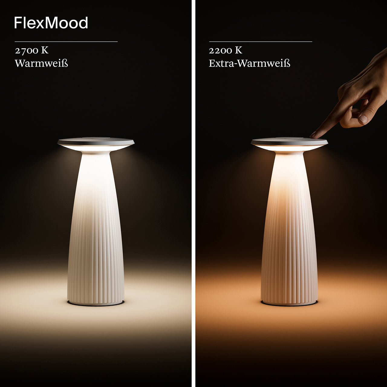 Akku-Tischleuchte Nuflair 245mm rostbraun