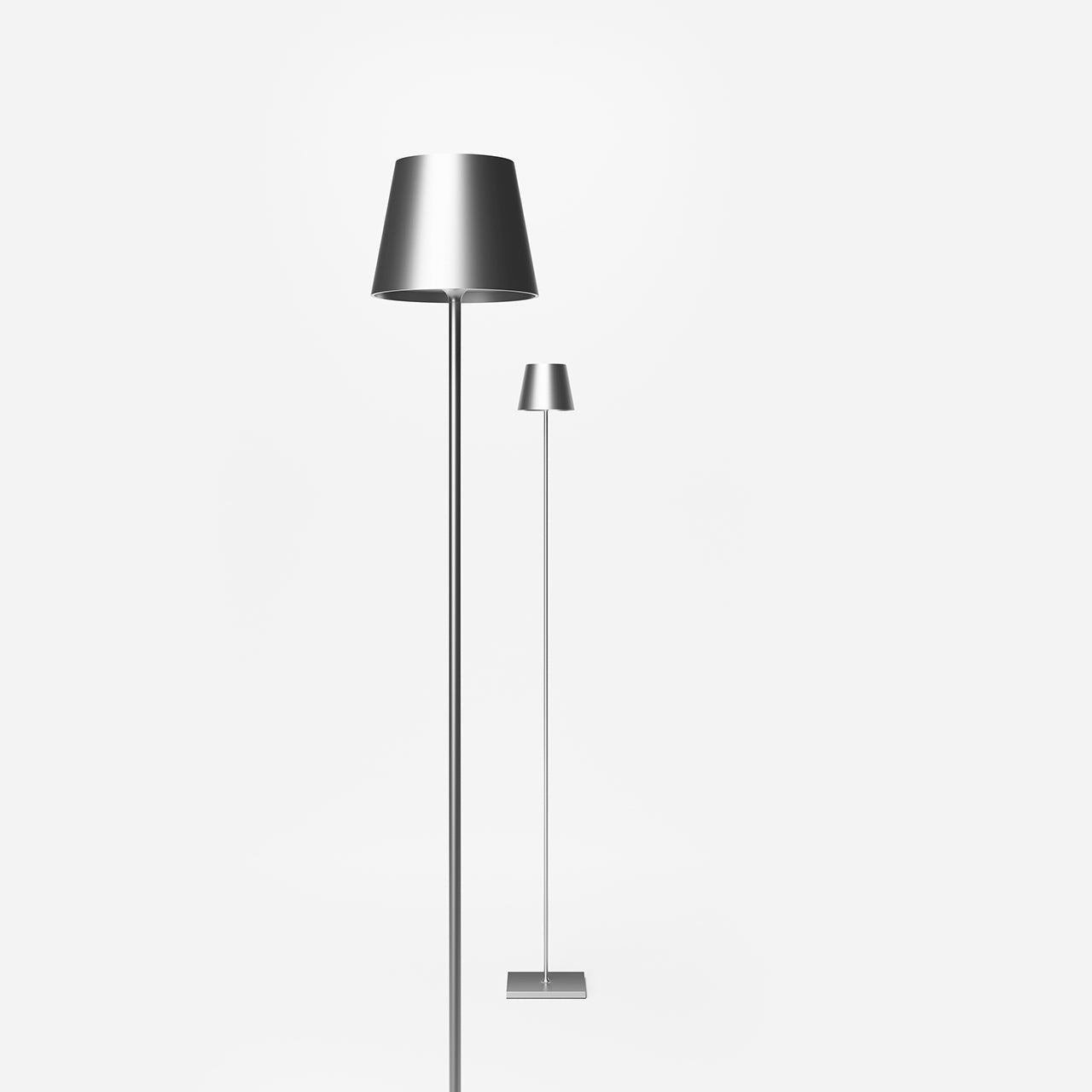 Akku-Stehleuchte Nuindie 1200mm silber rund