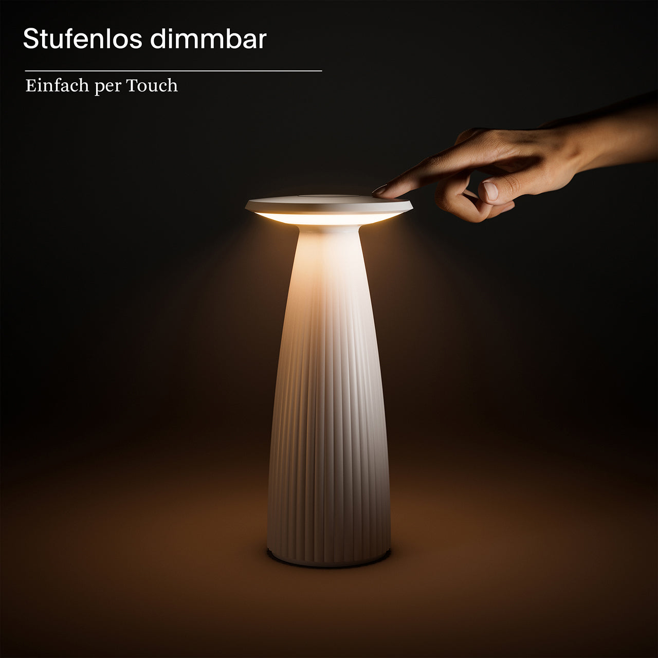 Akku-Tischleuchte Nuflair 245mm rostbraun