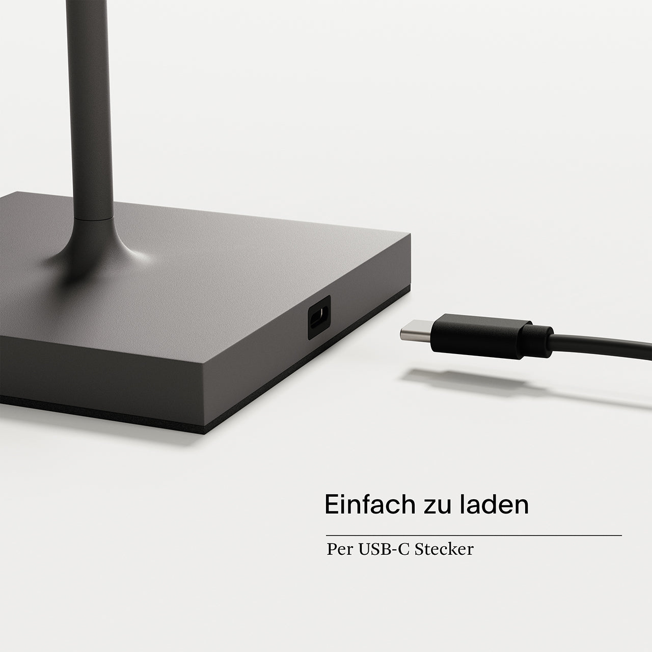 Akku-Stehleuchte Nuindie USB-C 1200mm grau