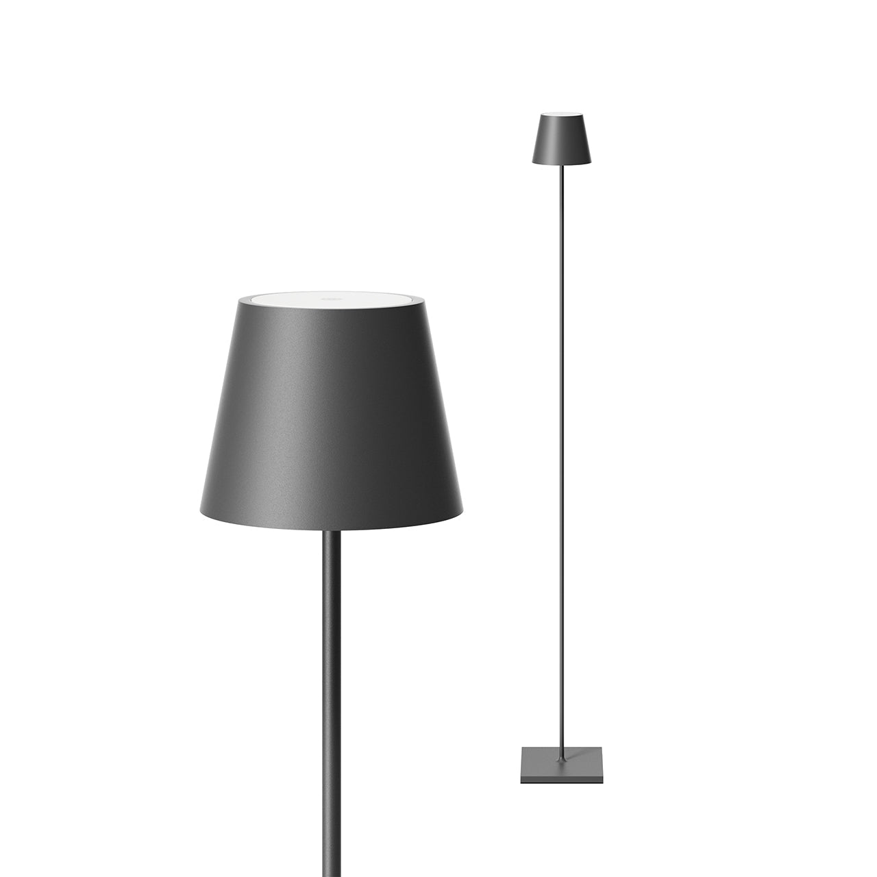 Akku-Stehleuchte Nuindie USB-C 1200mm grau