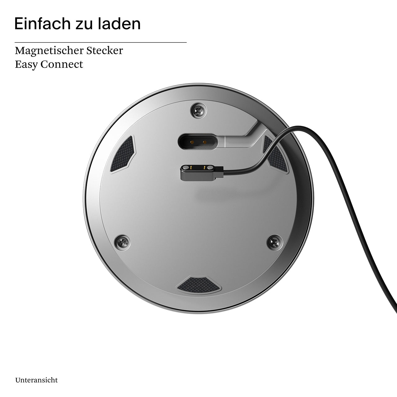 Akku-Glasleuchte Numotion 265mm silber