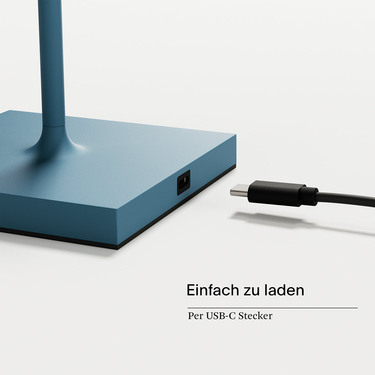 Akku-Tischleuchte Nuindie USB-C 380mm delphinblau