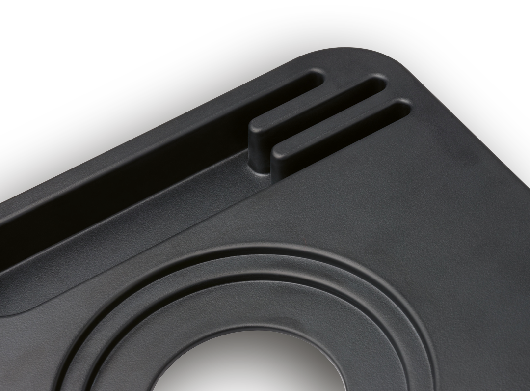 Willkommenstablett kompakt 24x24cm | Schwarz