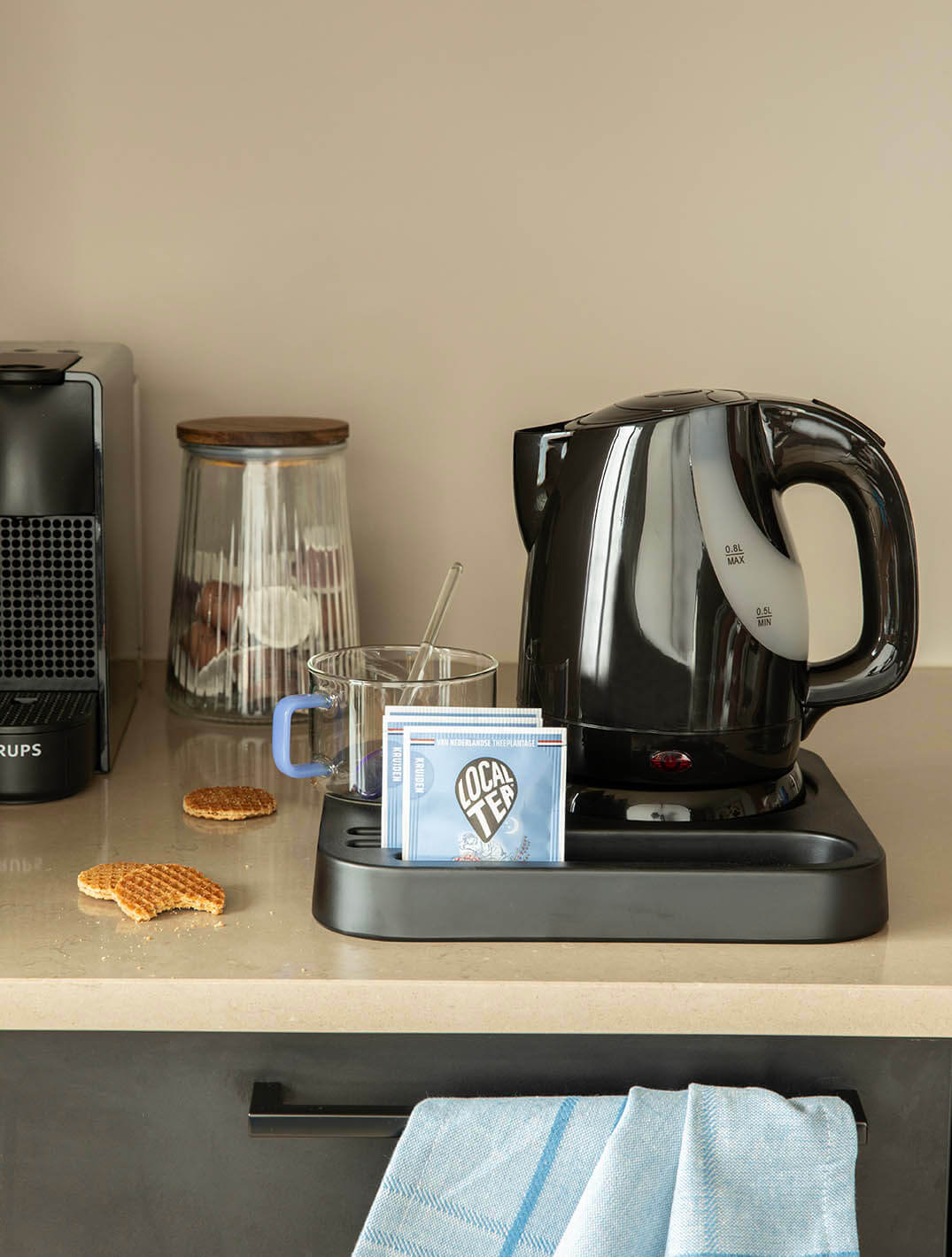 Willkommenstablett kompakt 24x24cm | Schwarz