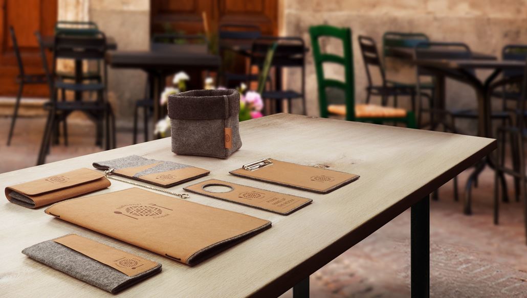 Rechnungsetui Filz & Waschpapier