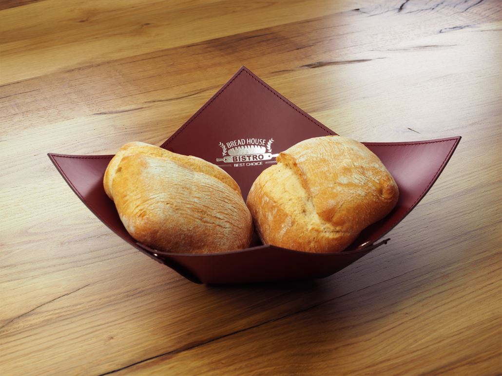 Körbchen aus imprägniertem Leder