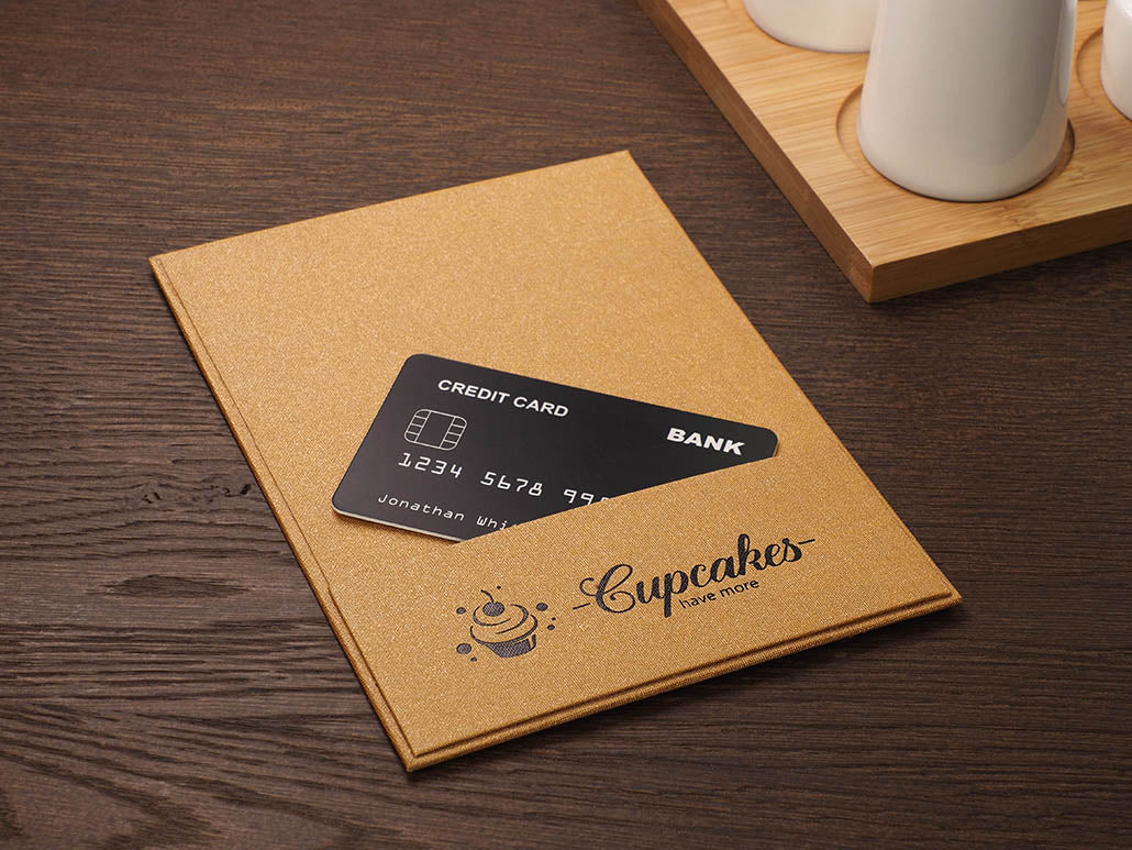 Kartenetui aus Acryl-Leinen