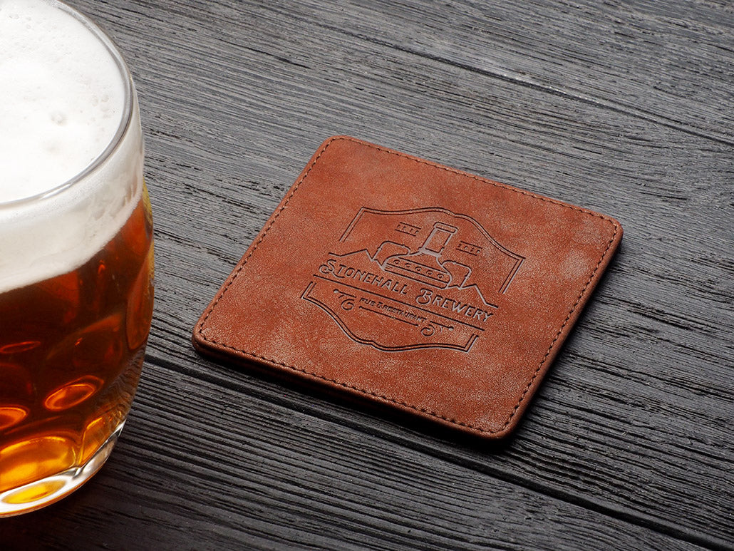 Glasuntersetzer Braun