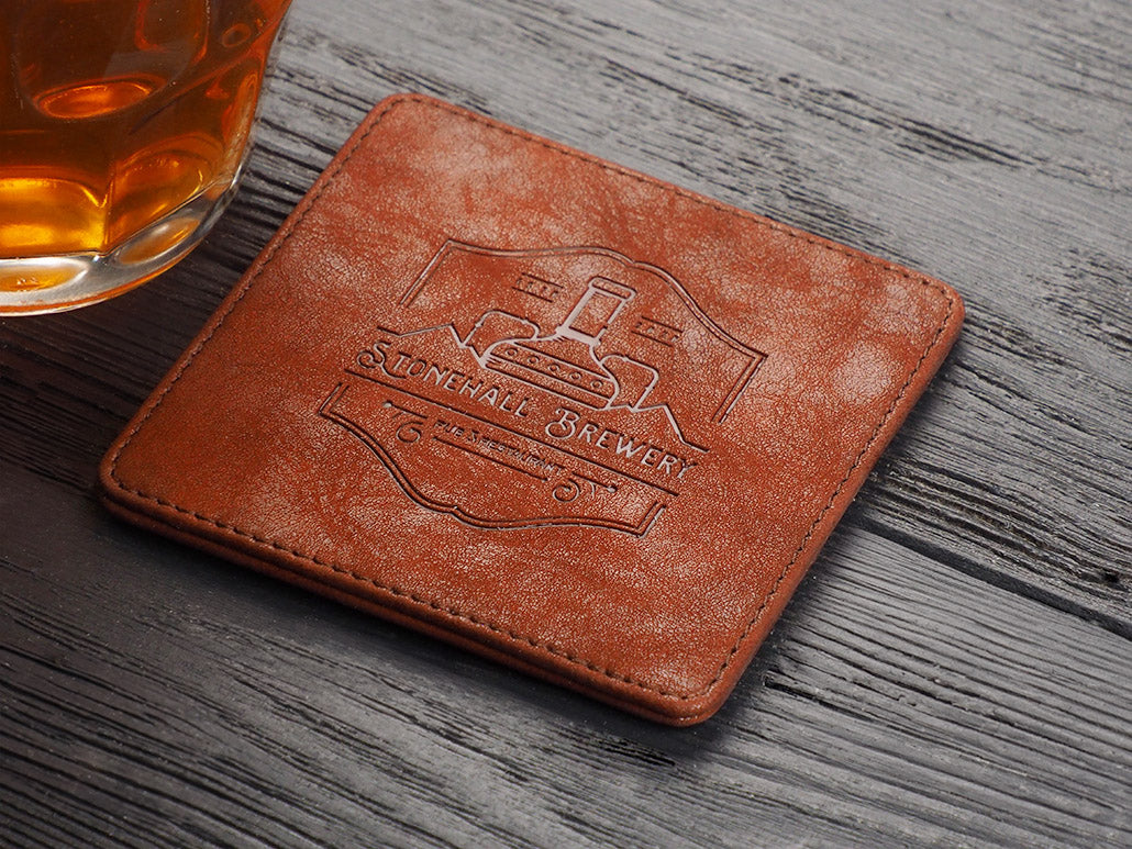 Glasuntersetzer Braun