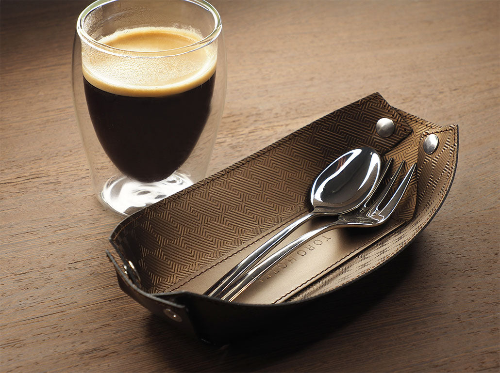 Leder-Schale für Besteck 19,5x10,5cm