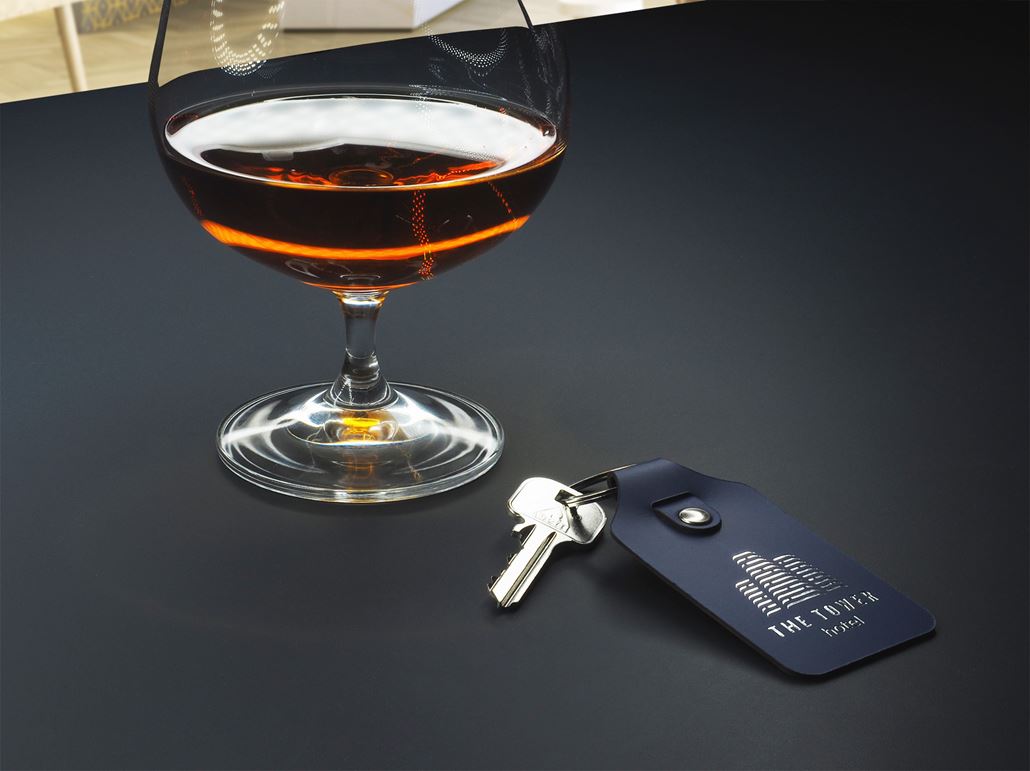 Schlüsselanhänger aus imprägniertem Leder