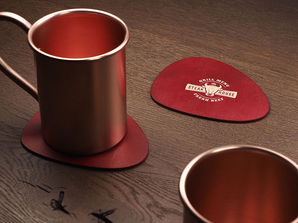 Glasuntersetzer Birkensperrholz