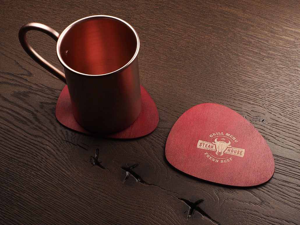 Glasuntersetzer Birkensperrholz