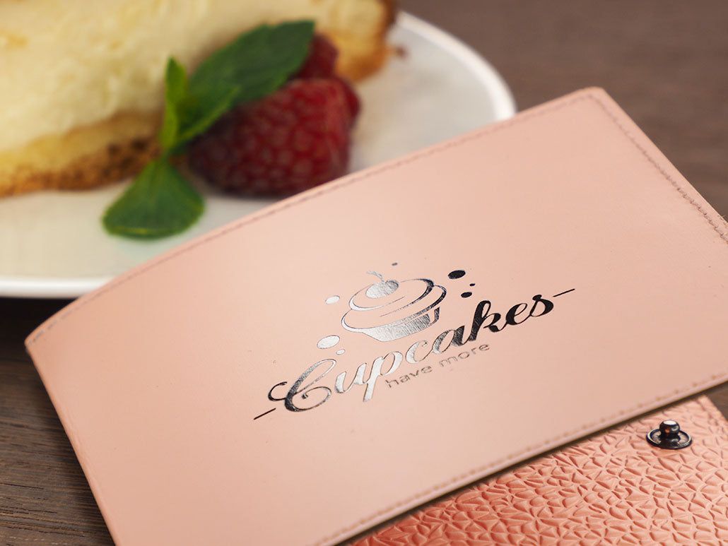 Rechnungshülle Leder mit Druckknöpfen