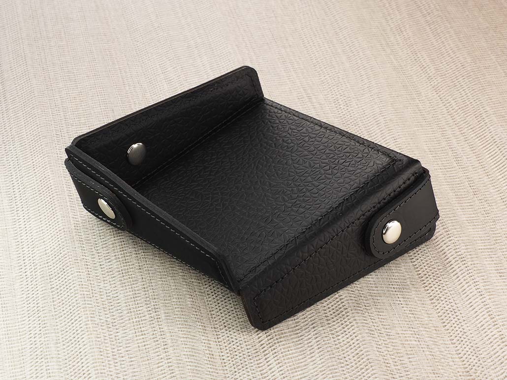 Haftnotizen-Box aus recyceltem Leder