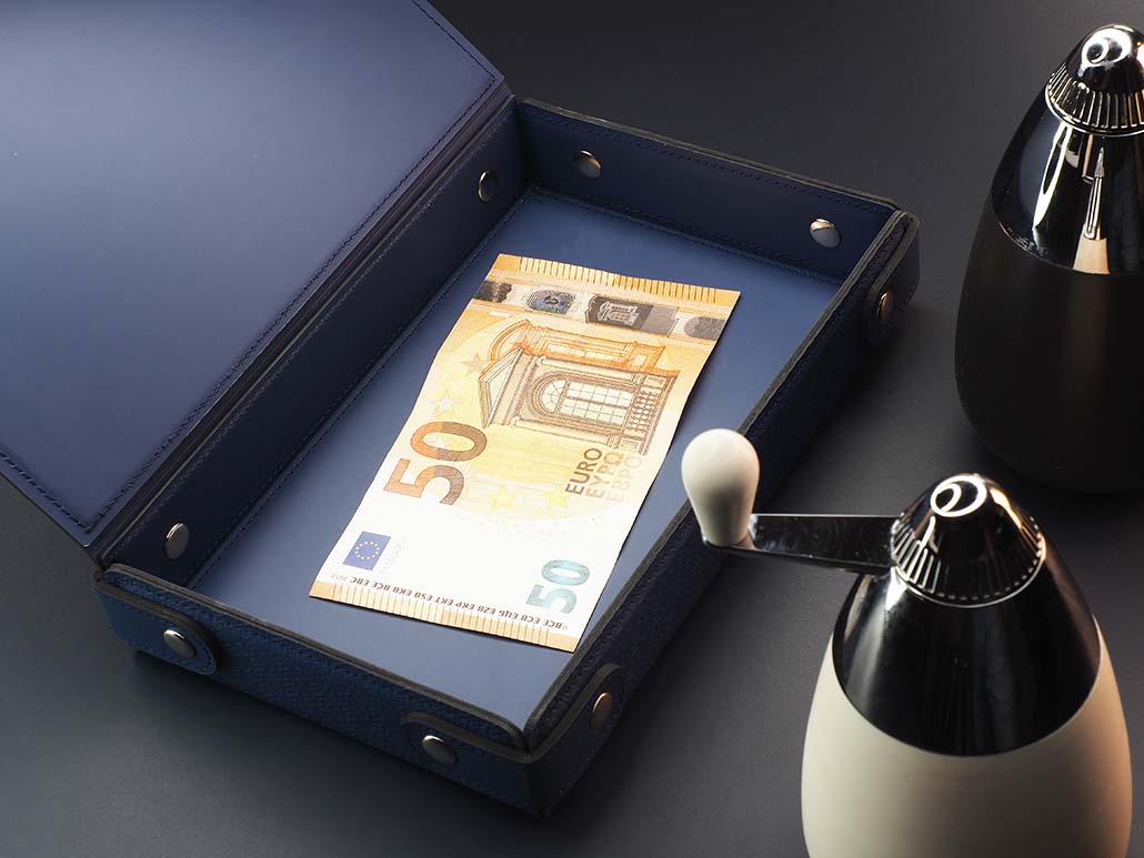 Rechnungsbox mit Stern-Muster | 12,5x20cm