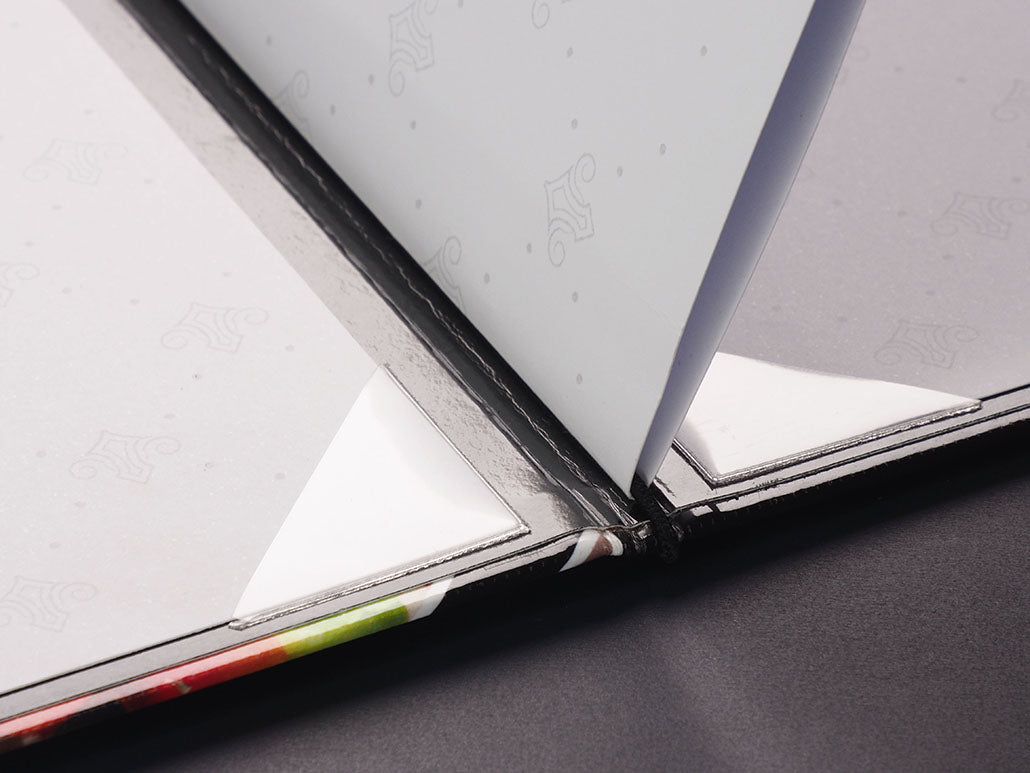 Menükarte 2 Fächer & elastisches Band