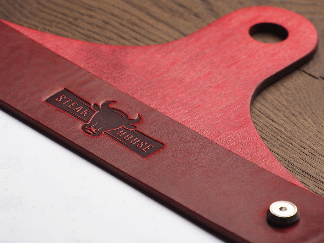 Menükarte A4 aus Holz & Leder