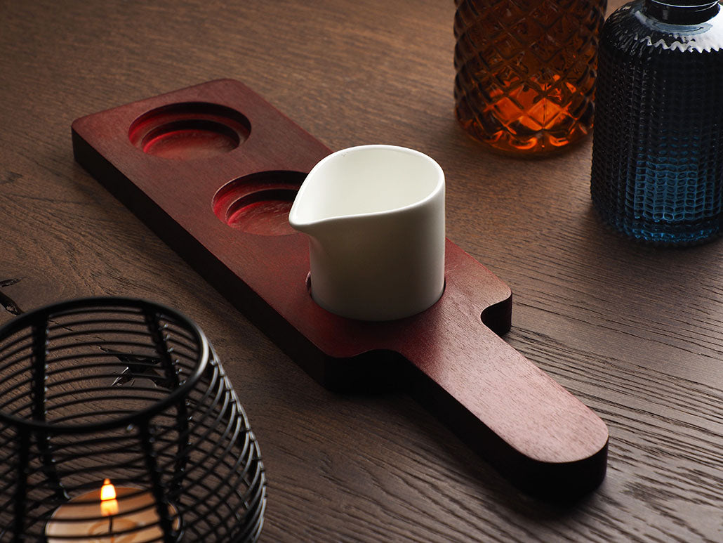 Hölzernes 3-Schuss-Servierbrett