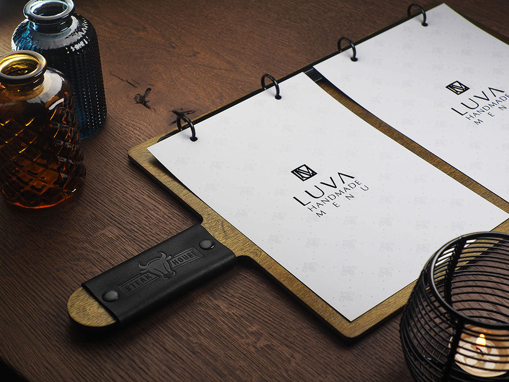 Menükarte mit Ringmechanik