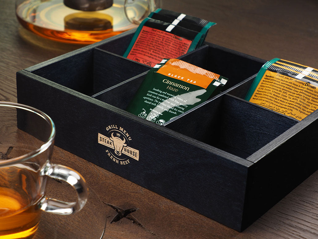 Tee-Holzbox