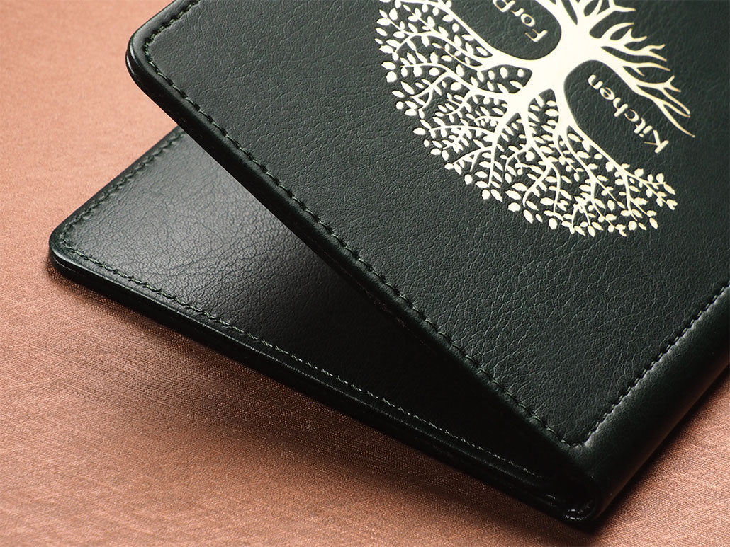 Rechnungshalter schwarz-grün | personalisierbar