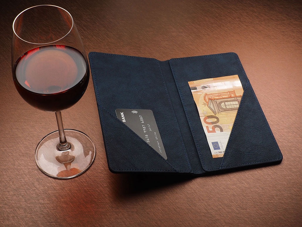 Rechnungshalter marineblau | personalisierbar