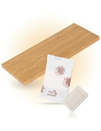 Holztablett für Hotelkosmetik 100% Nature