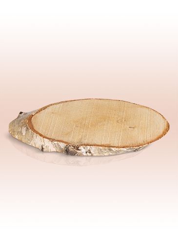 Holzscheibe für Hotelkosmetik 18 x 10 cm