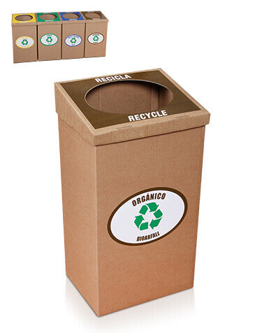 Recycling Mülleimer aus Pappe für Bioabfall