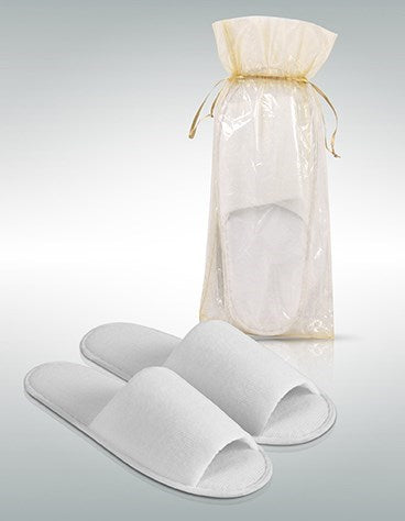 Slipper aus Baumwolle mit rutschfester Sohle im Organza-Beutel (Paar)