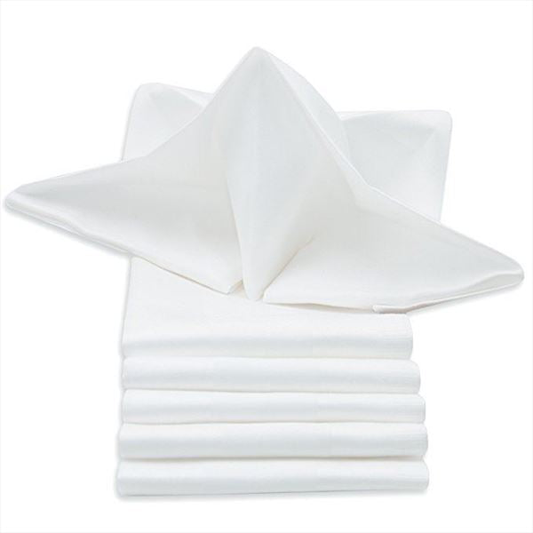 Weiße Serviette glatt 50 x 50cm