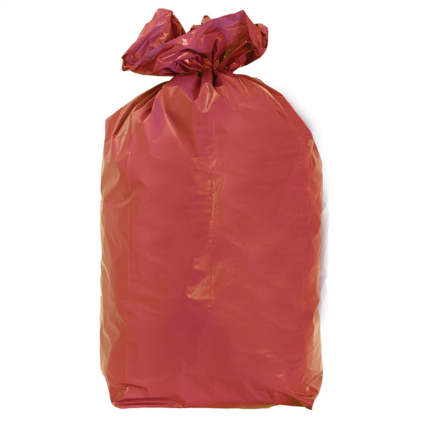 10 rote Recyclingtüten (Bioabfall) 100 Liter