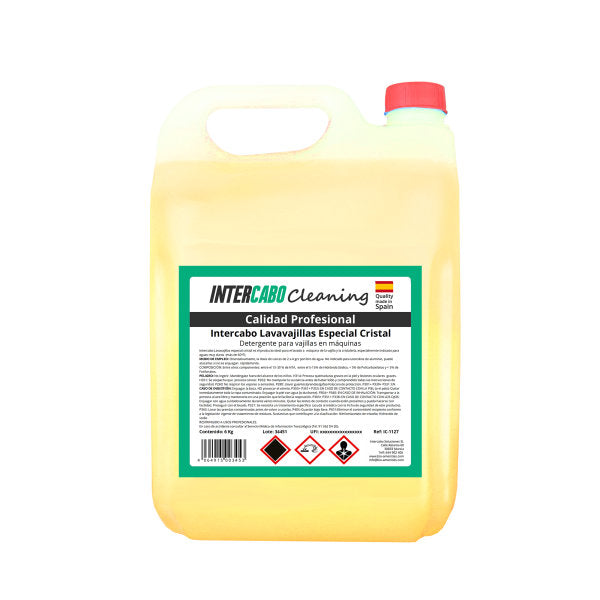 4 x 5L Geschirrspülmittel für Gläser Intercabo , Gesamt 20 Litros